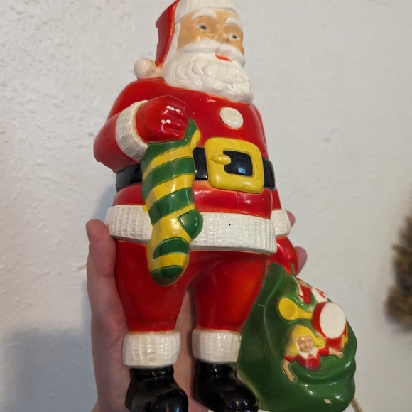 Vintage 1950s Santa Claus Paramount Wall Christmas Decor 50s Blow mold Holiday - Picture 4 of 11